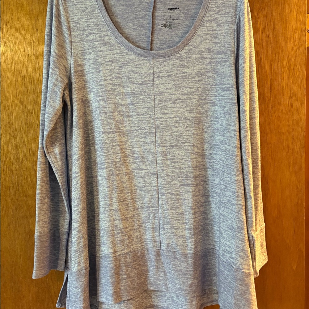 Sonoma Lilac Asymmetrical Long Sleeve Tunic